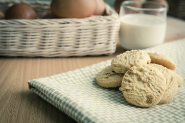 Glass of Milk and  Cookie