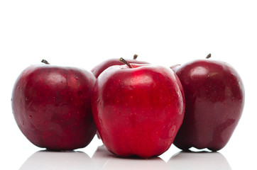 Close up of red apples