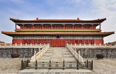 Foto op Plexiglas China Forbidden city Temple front fence © Taras Vyshnya