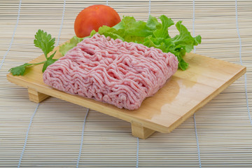 Raw minced pork meat