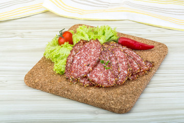 Sliced salami