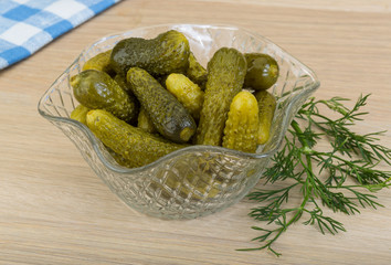 Marinated small cucumber