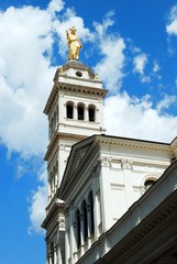 Fototapeta premium Little Sacro Cuore church in Rome near Termini station