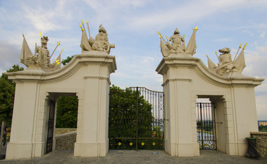 Gate at Bratislava Castle - capital city of Slovakia