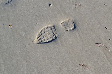 Trace de pas dans le sable