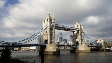 Tower Bridge in cloudy day