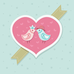 Valentines Day. Love birds