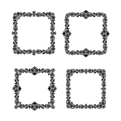 Vector decorative frames set