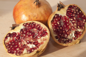 Opened pomegranate