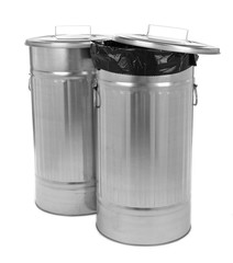 Recycling bins isolated on white