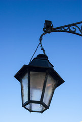 Fototapeta na wymiar Wall Mounted Street Lamp. Vintage street light lamp