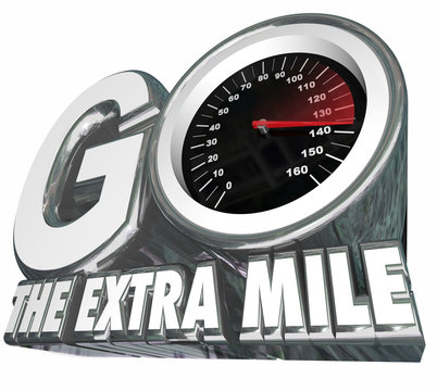 Go The Extra Mile Speedometer Additional Effort Distance Results