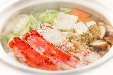 食べ物　かに　鍋