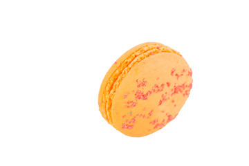 traditional french macaron on white background