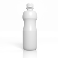 3D blank product bottle mockup isolated on white