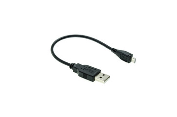 USB Cable Plug isolated on White Background