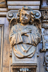 angel carved in wood