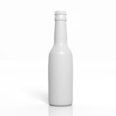 3D blank bottle mockup isolated on white