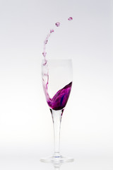 Splashing purple liquid