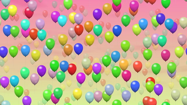 Party balloons generated seamless loop video