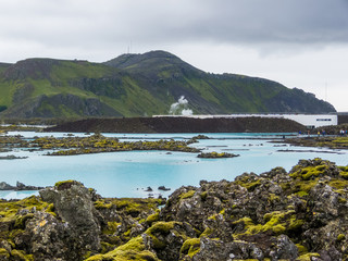 Lagon Bleu Blue Lagoon en Islande - obrazy, fototapety, plakaty