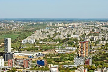 Obraz premium Vilnius city capital of Lithuania aerial view