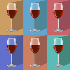 glasses of wine on metal stand