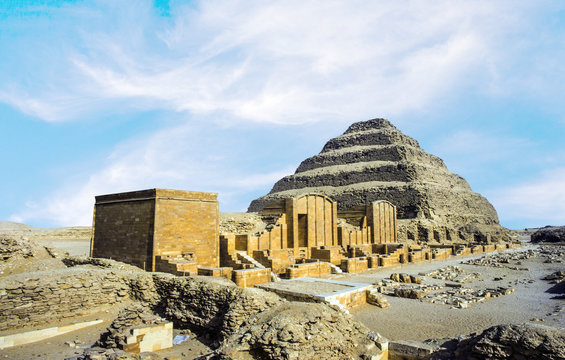 Pyramid of Djoser in the Saqqara necropolis, Egypt. UNESCO World