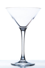 One empty martini glass