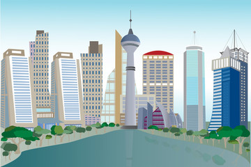 Obraz premium Modern City