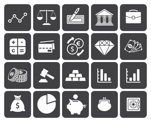 Finance icons set