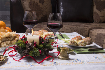 Holiday Table With Appetizers