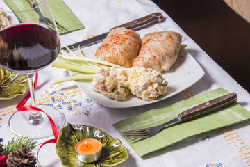 Holiday Table With Appetizers