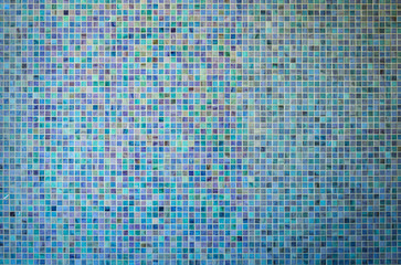 Colorful mosaic glass tile wall