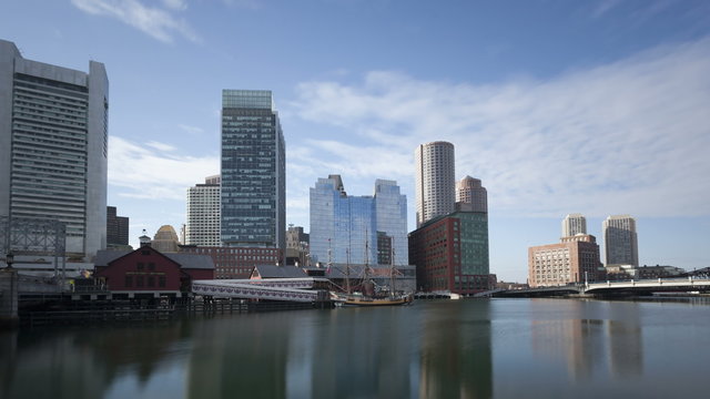 4K Time lapse Boston waterfront