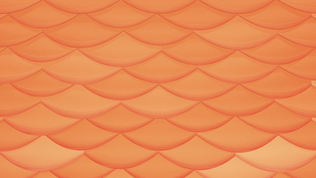 3D Looping Background - Orange shimmering scales