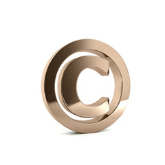 Metal copy right icon