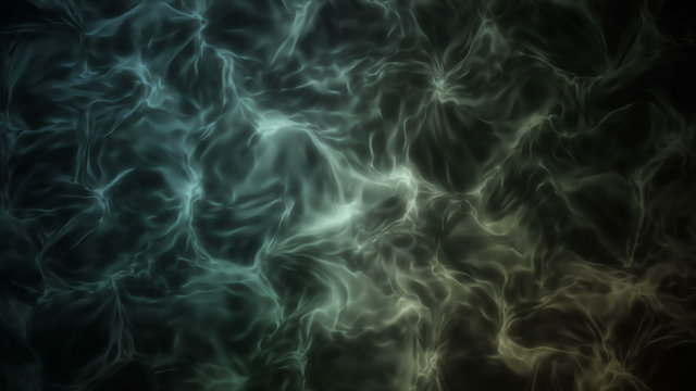 3D Looping Background - Green electric fluid