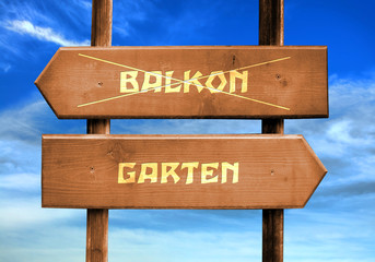Fototapeta premium Strassenschild 29 - Garten