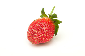 fraise sur fond blanc
