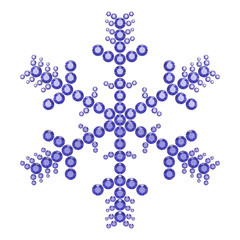 雪の結晶と宝石