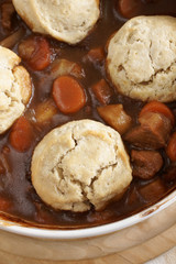Classic beef casserole with dumplings