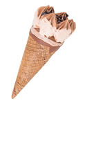 Cone ice cream over white background 