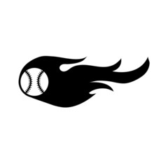baseball on fire