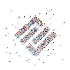 People in the form of an abstract symbol business.