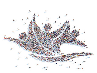 People in the form of man.