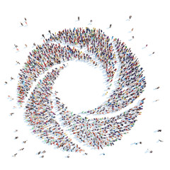 People in the form of an abstract symbol business.