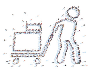 People in the form of carrier porter.