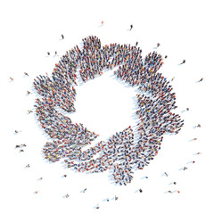 People in the form of an abstract symbol business.