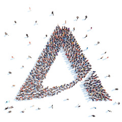 People in the form of an abstract symbol business.